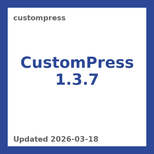 CustomPress 1.3.7