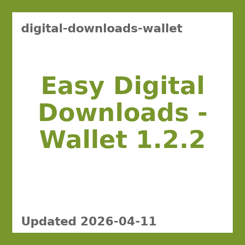 Digital Downloads Wallet 1.2.2