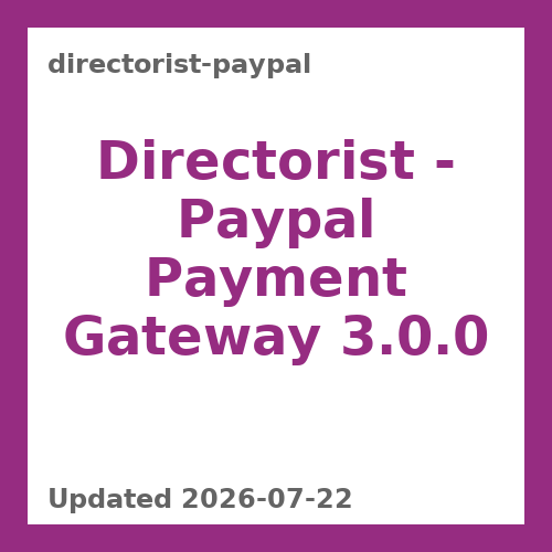 Directorist - Paypal Payment Gateway 3.0.0