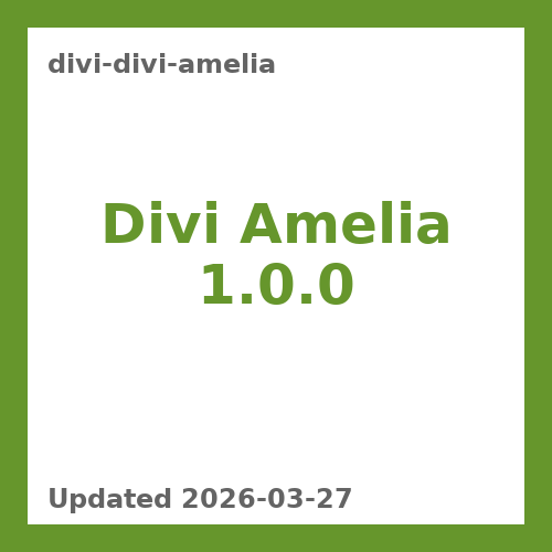 Divi Amelia 1.0.0