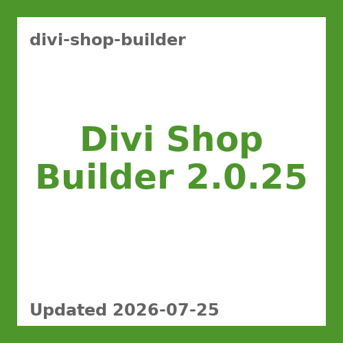 Divi Shop Builder 2.0.25
