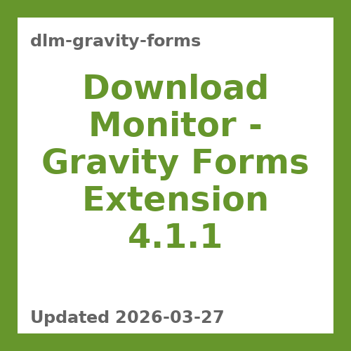 Download Monitor - Gravity Forms Extension 4.1.1