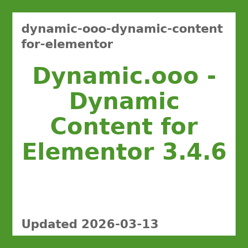 Dynamic.ooo - Dynamic Content for Elementor 3.4.6
