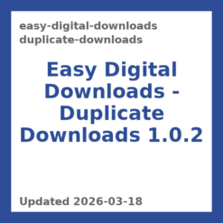Easy Digital Downloads – Duplicate Downloads 1.0.2