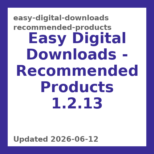Easy Digital Downloads – Recommended Products 1.2.13