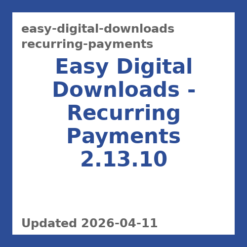 Easy Digital Downloads - Recurring Payments 2.13.10