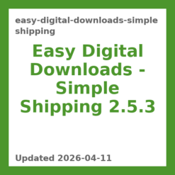 Easy Digital Downloads - Simple Shipping 2.5.3