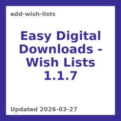 Digital Downloads Wish Lists Plugin 1.1.7