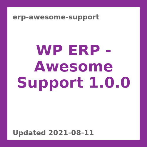 WP ERP - Awesome Support 1.0.0