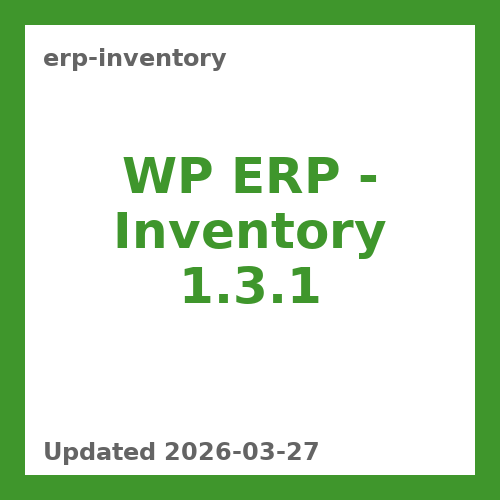 WP ERP - Inventory 1.3.1