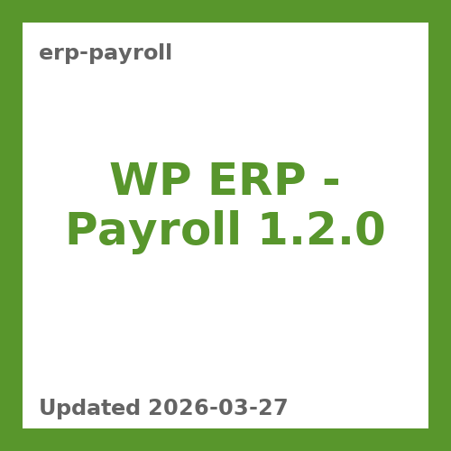 WP ERP - Payroll 1.2.0
