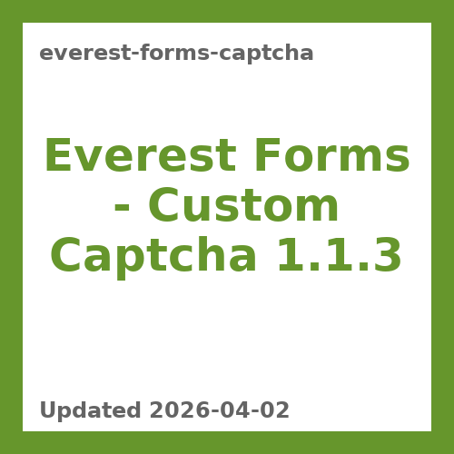 Everest Forms - Custom Captcha 1.1.3