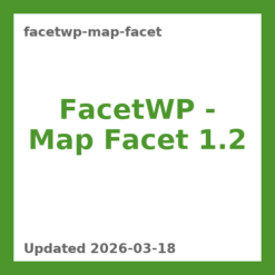 FacetWP – Map Facet 1.2