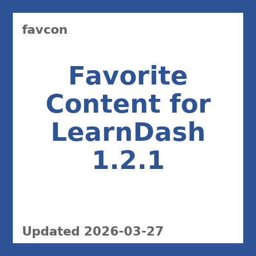 Favorite Content for LearnDash 1.2.1