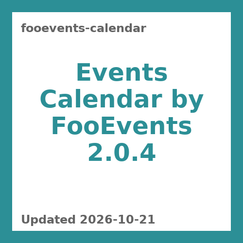 Events Calendar by FooEvents 2.0.4