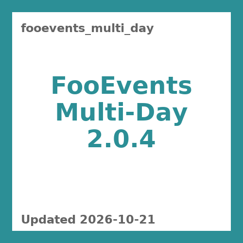 FooEvents Multi-Day 2.0.4