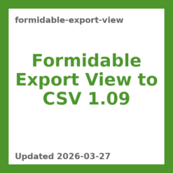 Formidable Export View to CSV 1.09