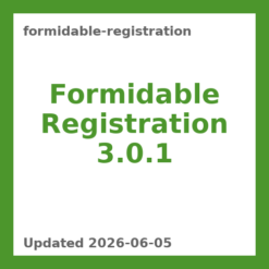 Formidable Registration 3.0.1
