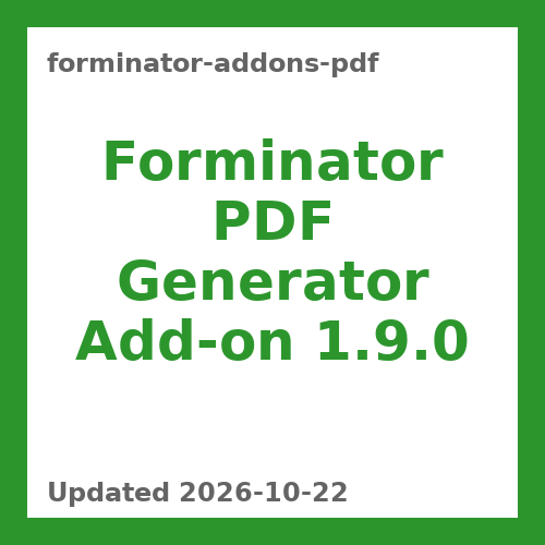 Forminator PDF Generator Add-on 1.8.9