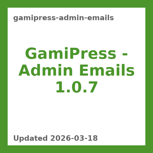 GamiPress – Admin Emails 1.0.7