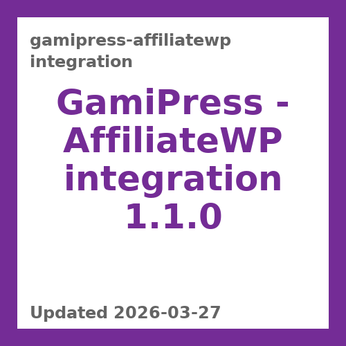 GamiPress - AffiliateWP integration 1.1.0