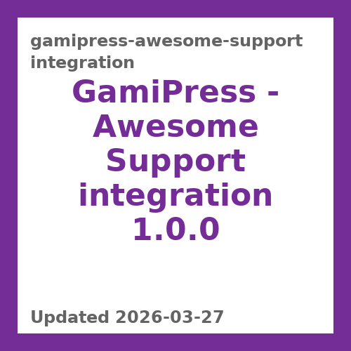 GamiPress - Awesome Support integration 1.0.0
