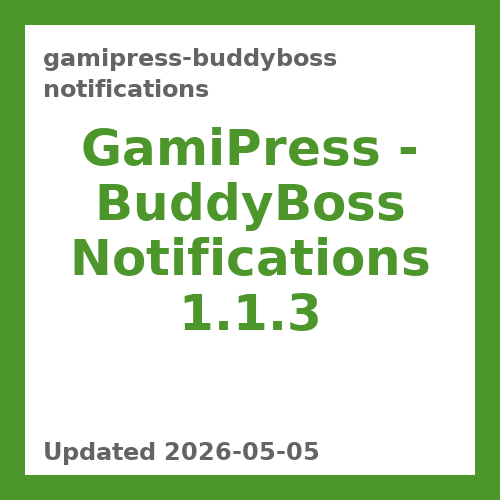 GamiPress - BuddyBoss Notifications 1.1.3