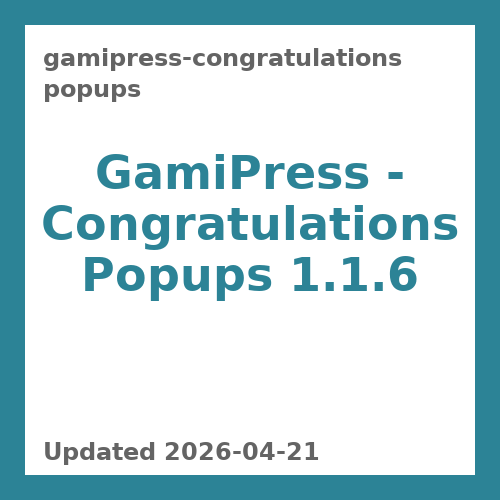 GamiPress - Congratulations Popups 1.1.6