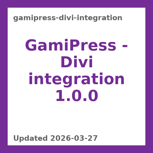 GamiPress - Divi integration 1.0.0