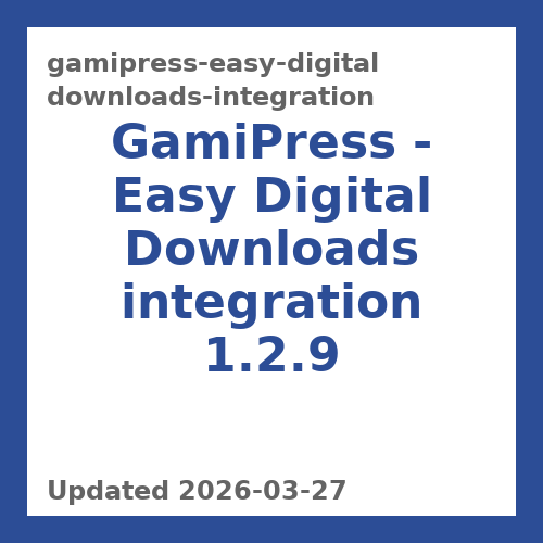 GamiPress - Easy Digital Downloads integration 1.2.9