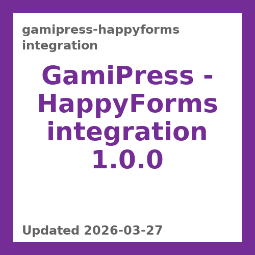 GamiPress - HappyForms integration 1.0.0