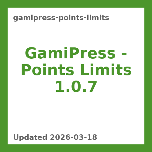 GamiPress – Points Limits 1.0.7