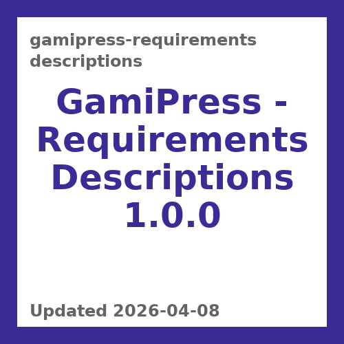 GamiPress - Requirements Descriptions 1.0.0
