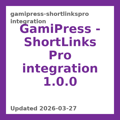 GamiPress - ShortLinks Pro integration 1.0.0