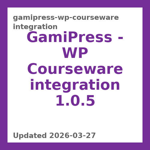 GamiPress - WP Courseware integration 1.0.5