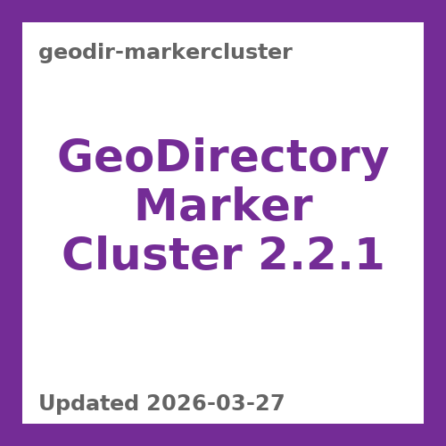 GeoDirectory Marker Cluster 2.2.1