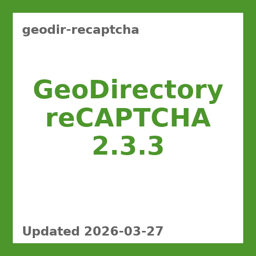 GeoDirectory reCAPTCHA 2.3.3