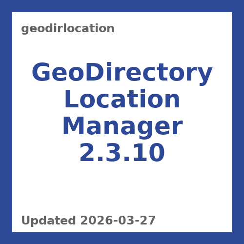 GeoDirectory Location Manager 2.3.10