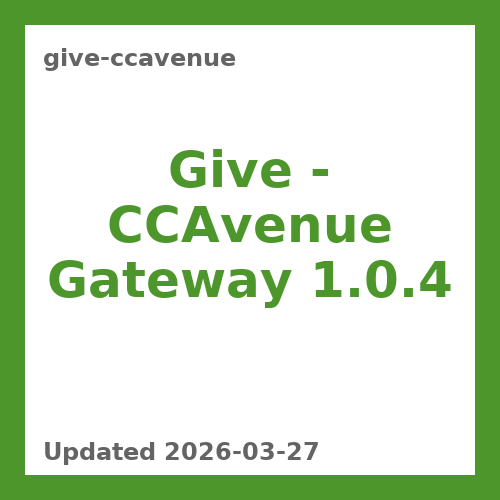 Give – CCAvenue Gateway 1.0.4