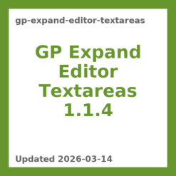 GP Expand Editor Textareas 1.1.4