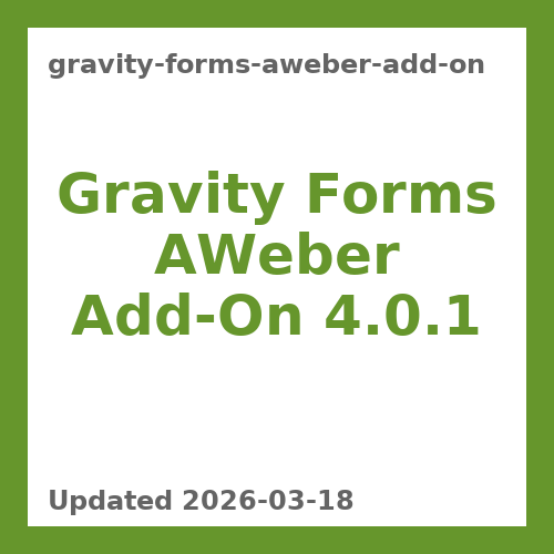 Gravity Forms AWeber Add-On 4.0.1