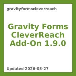 Gravity Forms CleverReach Add-On 1.9.0