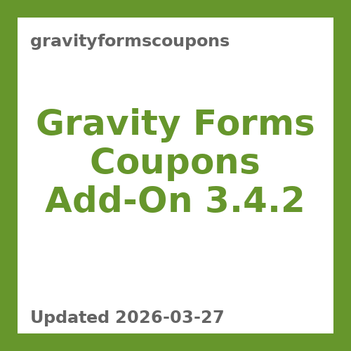 Gravity Forms Coupons Add-On 3.4.2