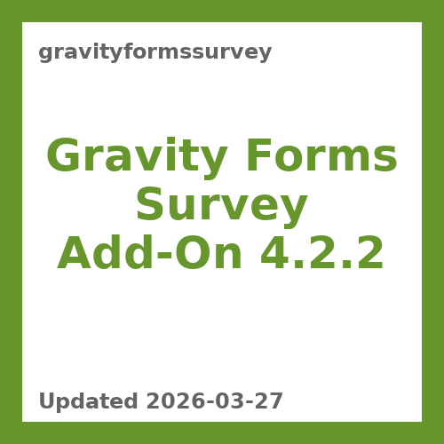 Gravity Forms Survey Add-On 4.2.2