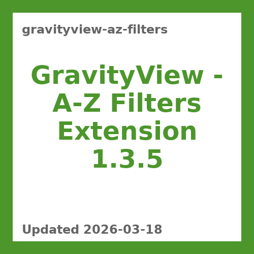 GravityView – A-Z Filters Extension 1.3.5