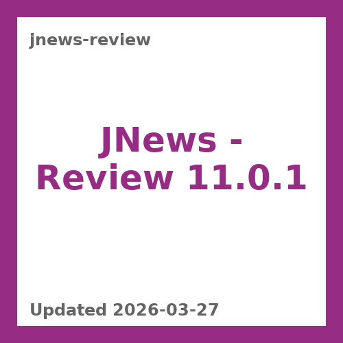 JNews - Review 11.0.1