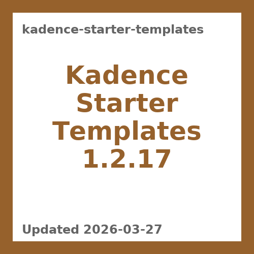 Kadence Starter Templates 1.2.17
