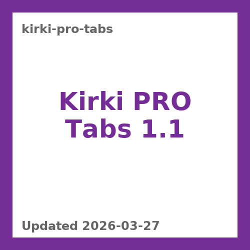 Kirki PRO Tabs 1.1