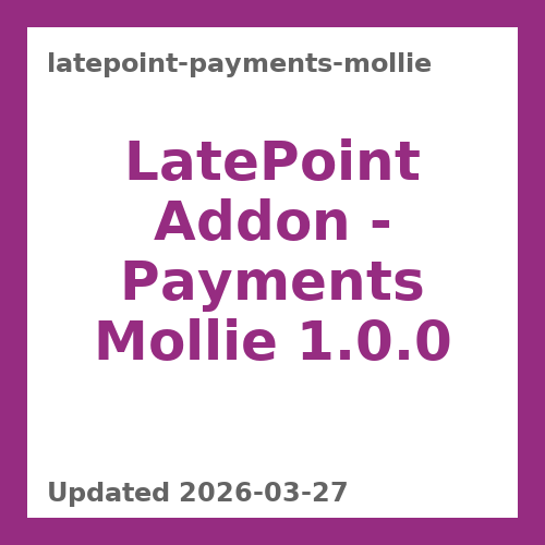 LatePoint Addon - Payments Mollie 1.0.0