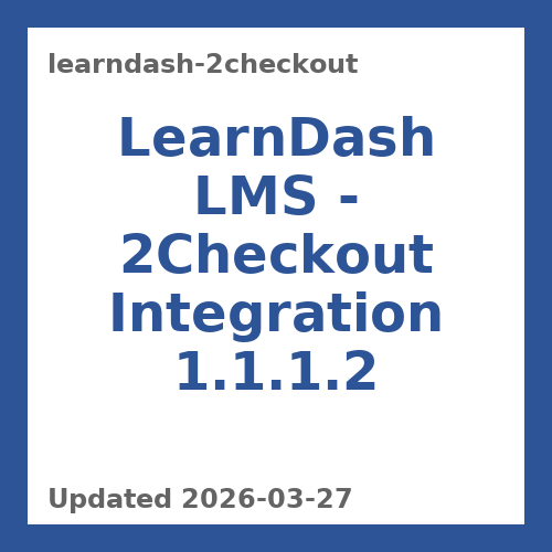 2Checkout for LearnDash 1.1.1.2